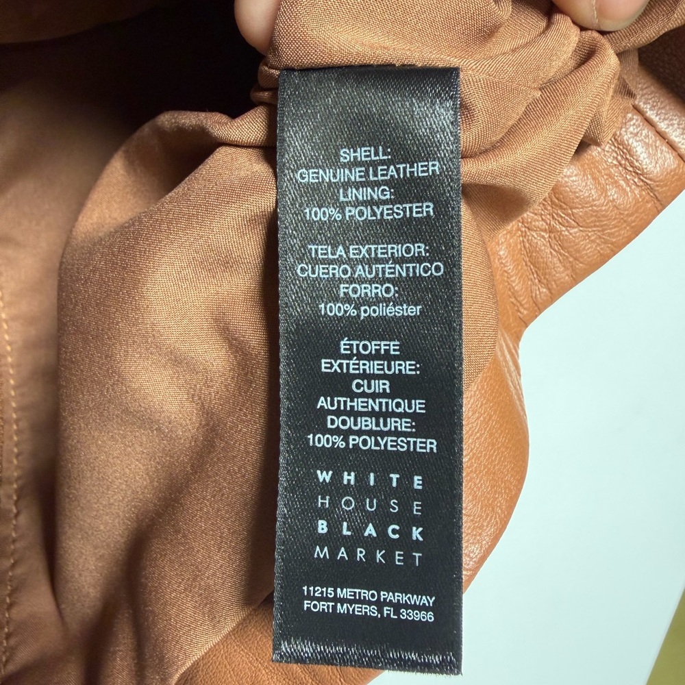 WHBM Laser-Cut Genuine Brown Leather Bodice Tank Top, 00 - Picture 7 of 9
